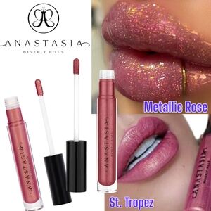 Anastasia Beverly Hills St. TROPEZ And METALLIC ROSE Lip Gloss SET